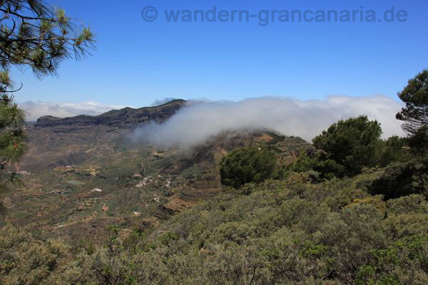Fliessende Wolken im Norden von Gran Canaria