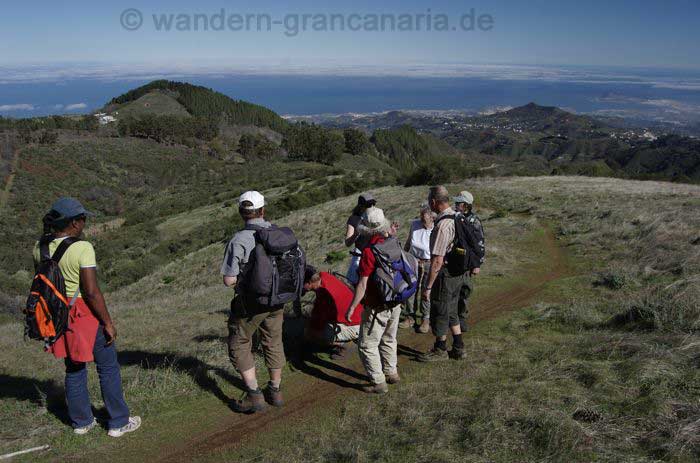 Aufstieg mit Blick auf Las Palmas, Gran Canaria
