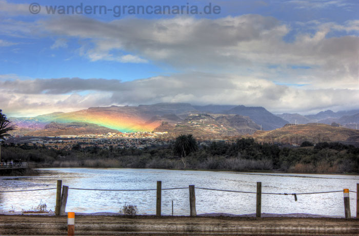 Regenbogen im Süden von Gran Canaria, oberhalb von El Tablero