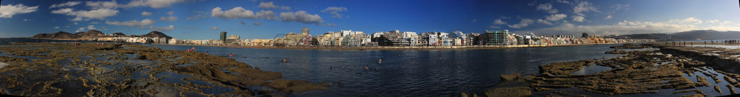 Panoramafoto Las Canteras Strand Las Palmas