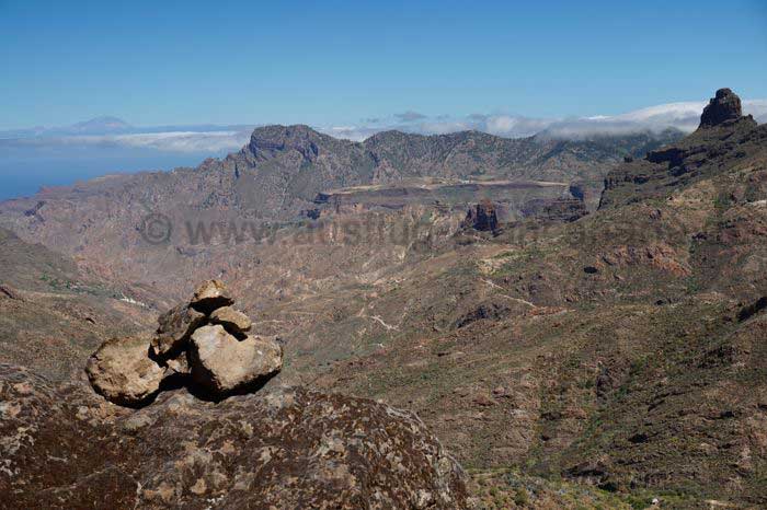 Blick zum Teide und Bentaiga im Zentrum von Gran Canaria