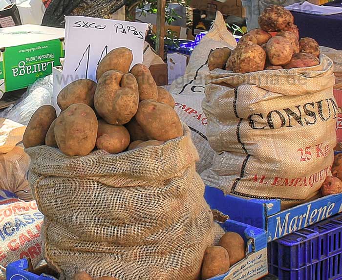 Kartoffeln auf einem Markt auf Gran Canaria